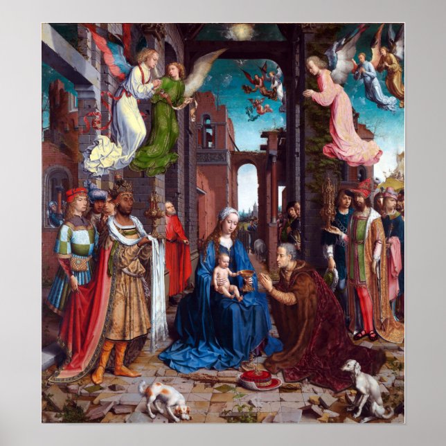 Poster Jan Gossaert Adoration of the Magi (Frente)
