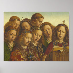 Póster Jan van Eyck Cantando anjos Ghent CC0062