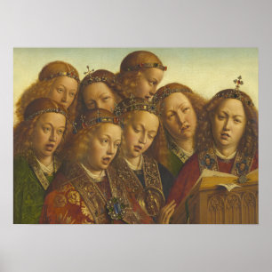 Póster Jan van Eyck que canta a anjos Ghent CC0184