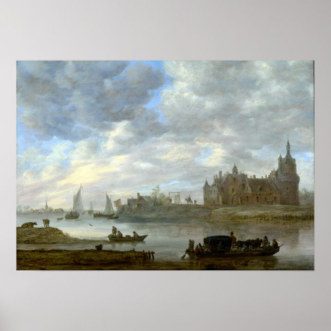 Poster Jan van Goyen View do Castelo de Duurstede (Frente)