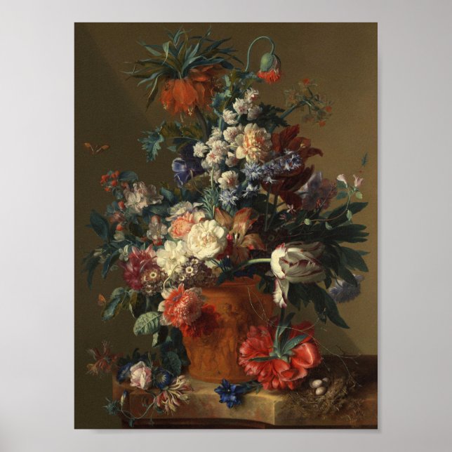 Poster Jan Van Huysum - Vase Das Flores (Frente)