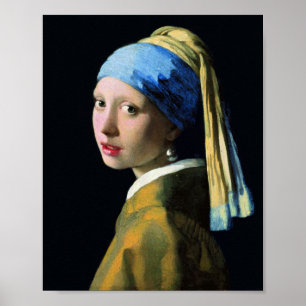 Poster Jan Vermeer Girl With A Pearl Earring Baroque Art
