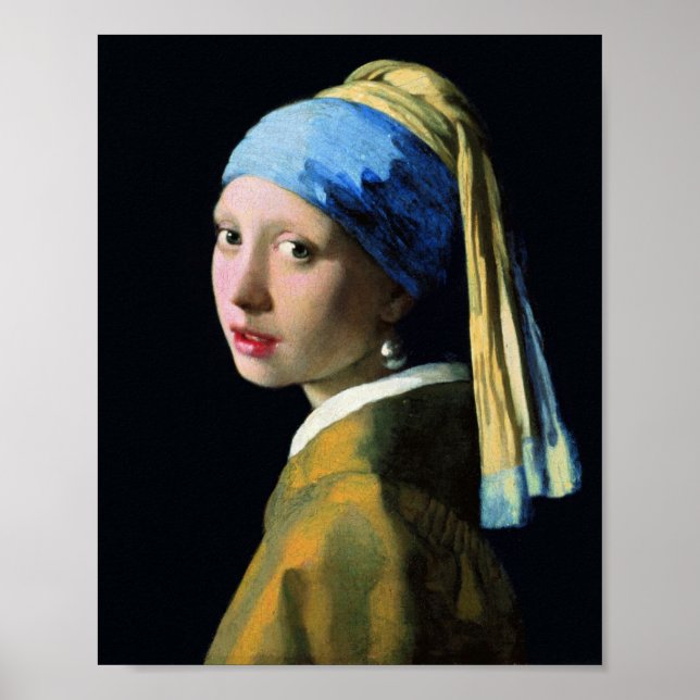 Poster Jan Vermeer Girl With A Pearl Earring Baroque Art (Frente)