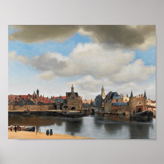 Póster Jan Vermeer - Vista no Delft (Frente)
