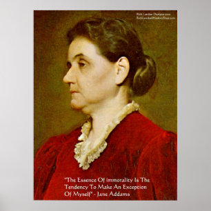 Póster Jane Addams "Moralidade Exclui o Eu" Cartaz de Sab