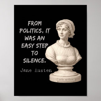 Poster Jane Austen - Da Política ao Silêncio