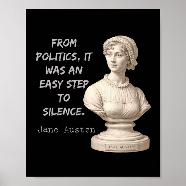 Poster Jane Austen - Da Política ao Silêncio (Frente)