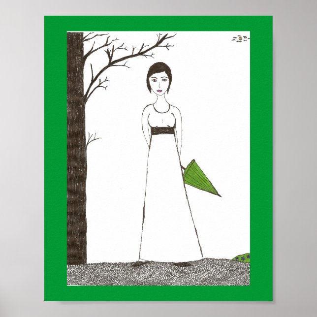 Poster Jane Austen Rice Painting (Frente)