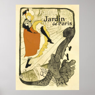 Poster Jane Avril Jardin de Paris Vintage - Anúncio franc