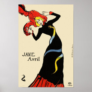 Póster Jane Avril por Toulouse Lautrec
