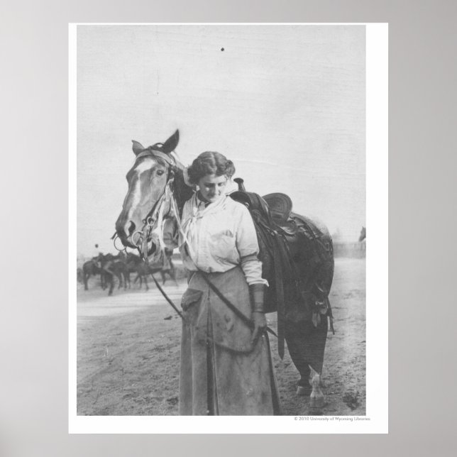 Póster Jane Bernoudi e seu cavalo (Frente)
