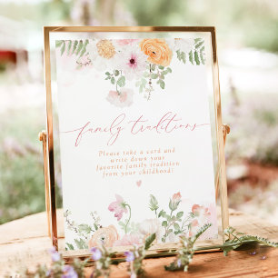 Poster JANE Blush Floral Family Traditions Jogo de noiva