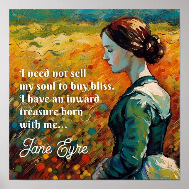 Poster Jane Eyre Cita Estilo Monet (Frente)