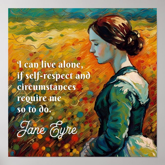 Poster Jane Eyre Cita Estilo Monet (Frente)
