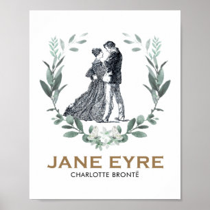 Poster Jane Eyre e Edward Rochester com Wreath