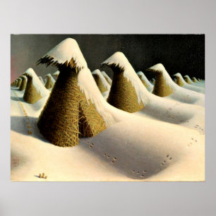 Poster Janeiro, belas artes por Grant Wood