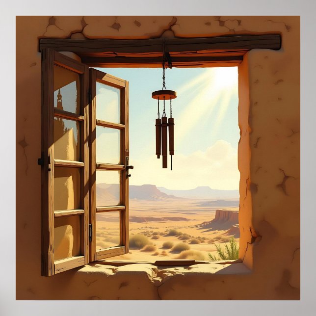 Poster Janela Aberta no Deserto (Frente)