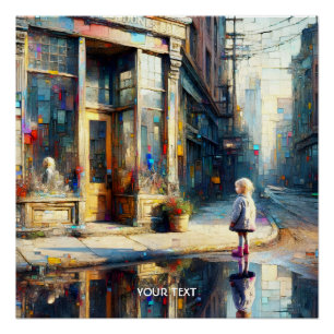 Póster Janela de Compro Fantasy Cute Girl