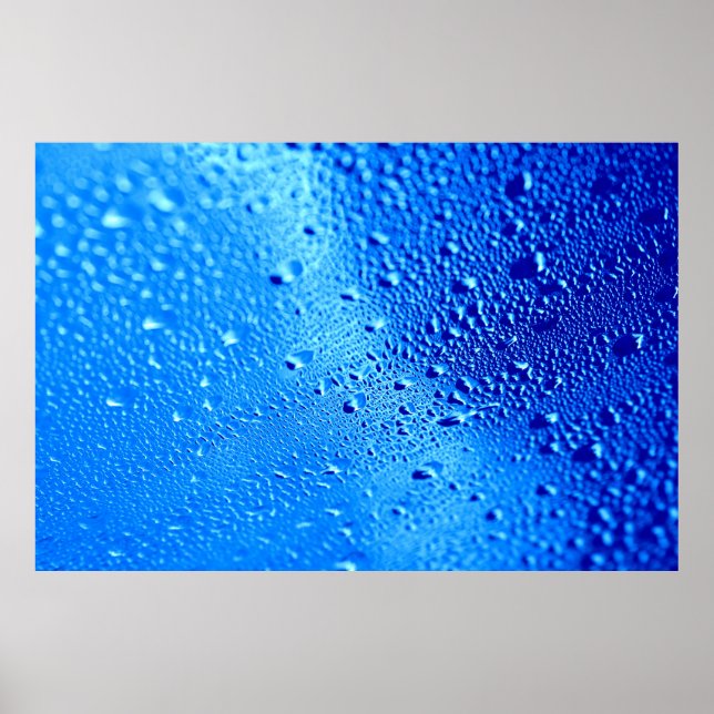 Poster Janela de fundo do vidro molhado (Frente)