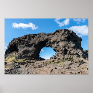 Poster Janela de lava em Dimmuborgir, região de Myvatn -