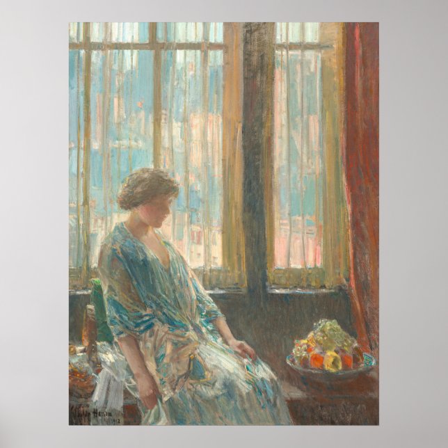 Poster Janela de Nova Iorque - Childe Hassam Fine Art Pos (Frente)