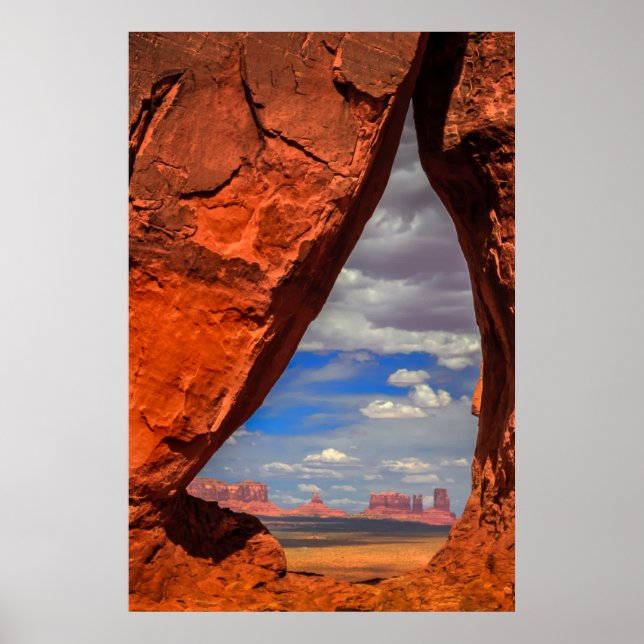 Poster Janela de rocha para o Monument Valley, AZ (Frente)