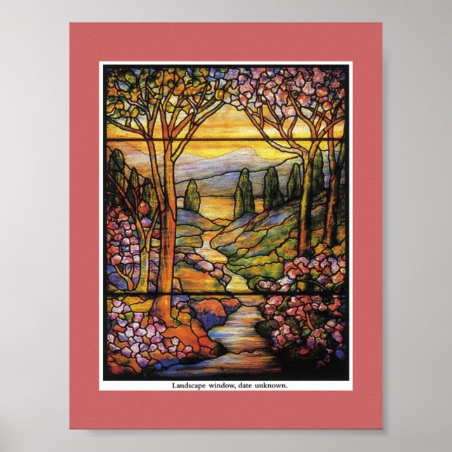 Poster Janela de Tiffany da Vintage (Frente)