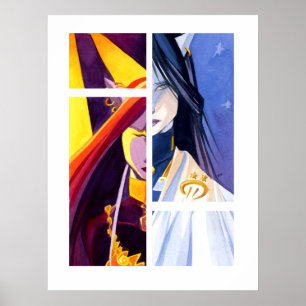 Póster Janela de vitral da queda de Alysha