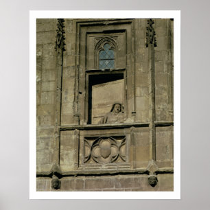 Póster Janela do manequim na fachada da entrada com uma