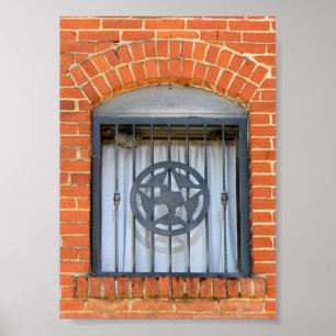 Poster Janela do Texas Star 5 x 7 polegadas