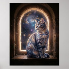 Poster Janela Estelar do Gato Cósmico