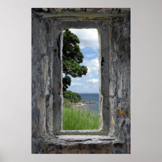 Poster Janela Pedra com Vista Marítima