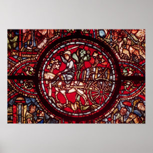 Póster Janela que descreve um comerciante de vinho