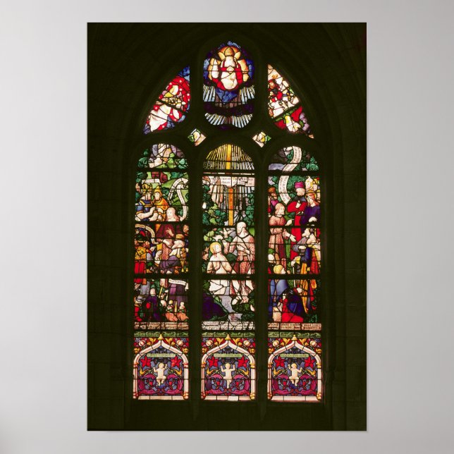 Póster Janela representando o batismo do Cristo, 1490 (Frente)