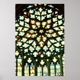 POSTER JANELA ROSA DE SENS CATHEDRAL