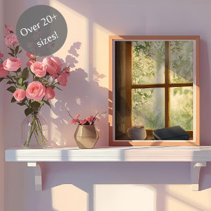 Poster Janela Vintage Aconchegante