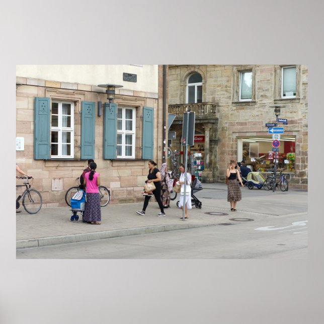 Poster Janelas de Cidade Antiga (Frente)