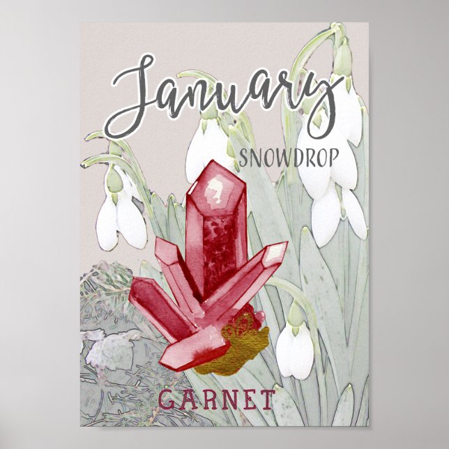 Poster Janet Snowdrots e Garnet Birthday (Frente)