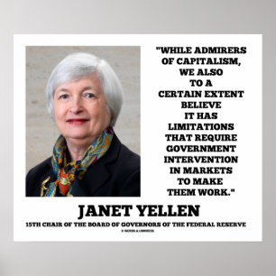 Poster Janet Yellen Admirers Capitalismo Governação Inter