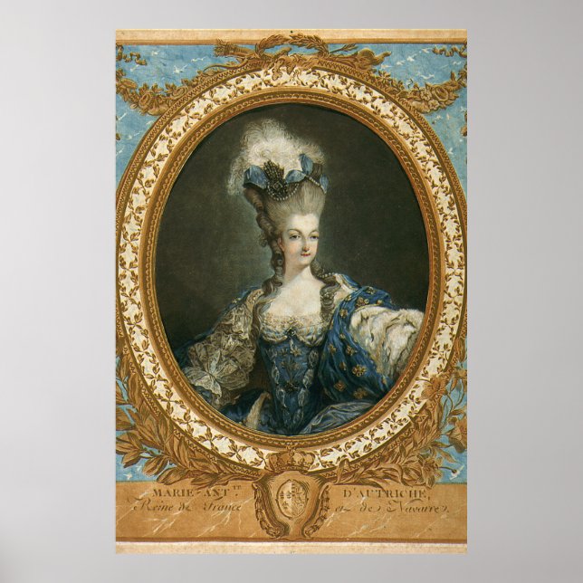 Poster Janinet Retrait de Marie-Antoinette Fine Art (Frente)