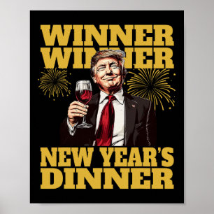 Poster Jantar de Ano Novo de Trump 2025