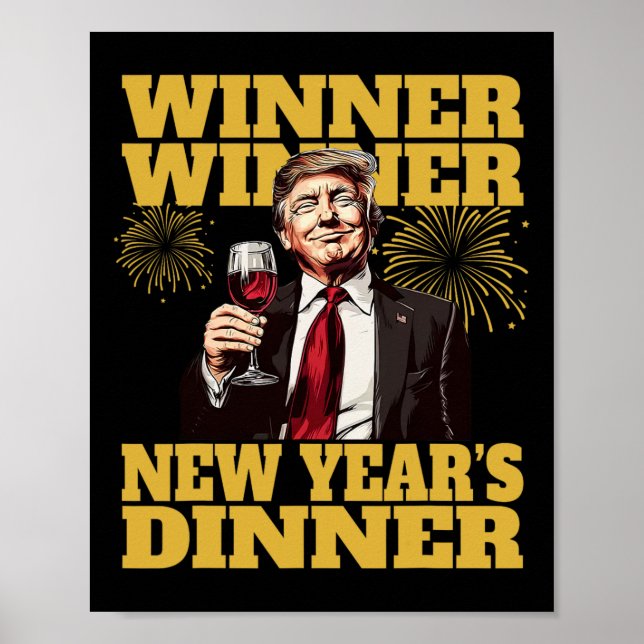 Poster Jantar de Ano Novo de Trump 2025  (Frente)