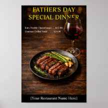 Jantar de Bife em Aquarela Dia dos Pais Restaurant