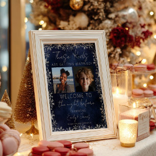 Poster Jantar de Ensaios de Natal de Inverno para Estas C
