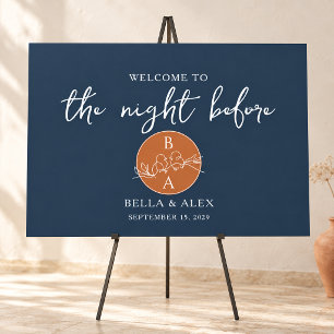 Poster Jantar de Ensaios Navy Blue da Noite Anterior