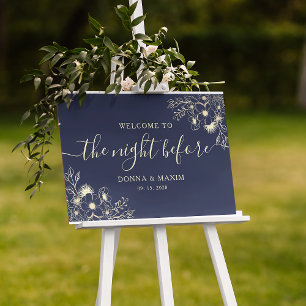 Poster Jantar de Ensaios Navy Blue da Noite Anterior