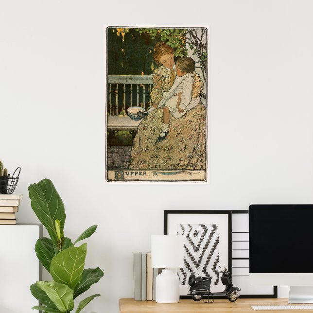 Poster Jantar de Jessie Willcox Smith (Escritório em casa)