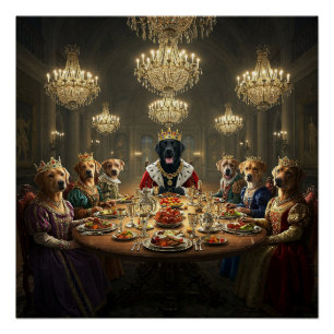 Póster Janto Antropomórfico de Royalty para Cachorros