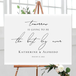 Poster Janto de ensaio com caligrafia elegante bem-vindo