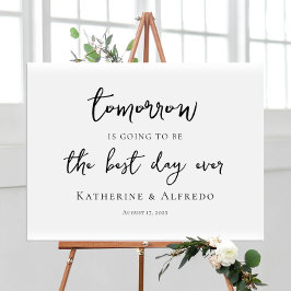 Poster Janto de ensaio com caligrafia elegante bem-vindo